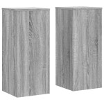 vidaXL Suporturi de plante 2 buc. gri sonoma 30x30x70cm lemn prelucrat vidaXL Suporturi de plante 2 buc. gri sonoma 30x30x70cm lemn prelucrat