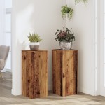 vidaXL Suporturi de plante 2 buc. lemn vechi 30x30x70cm lemn prelucrat vidaXL Suporturi de plante 2 buc. lemn vechi 30x30x70cm lemn prelucrat