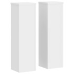 vidaXL Suporturi de plante, 2 buc., alb, 17x17x60 cm, lemn prelucrat vidaXL Suporturi de plante, 2 buc., alb, 17x17x60 cm, lemn prelucrat