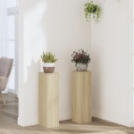 vidaXL Suporturi de plante, 2 buc., stejar sonoma, 17x17x60 cm vidaXL Suporturi de plante, 2 buc., stejar sonoma, 17x17x60 cm