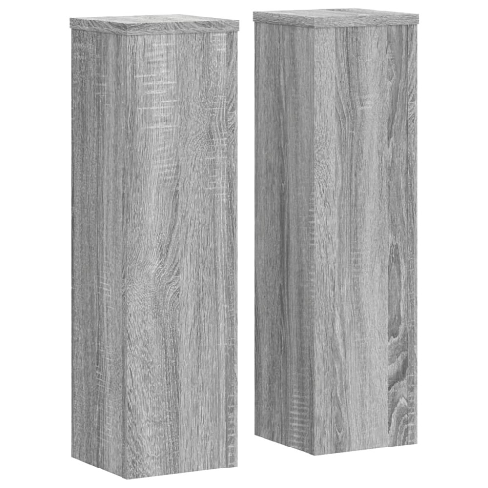 vidaXL Suporturi de plante 2 buc. gri sonoma 17x17x60cm lemn prelucrat
