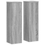 vidaXL Suporturi de plante 2 buc. gri sonoma 17x17x60cm lemn prelucrat vidaXL Suporturi de plante 2 buc. gri sonoma 17x17x60cm lemn prelucrat