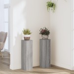 vidaXL Suporturi de plante 2 buc. gri sonoma 17x17x60cm lemn prelucrat vidaXL Suporturi de plante 2 buc. gri sonoma 17x17x60cm lemn prelucrat