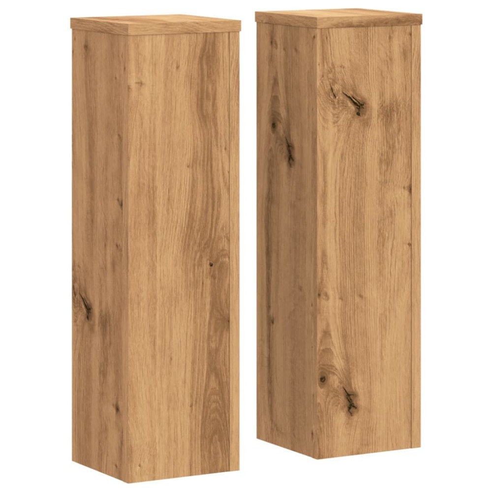 vidaXL Suporturi de plante, 2 buc., stejar artizanal, 17x17x60cm, lemn