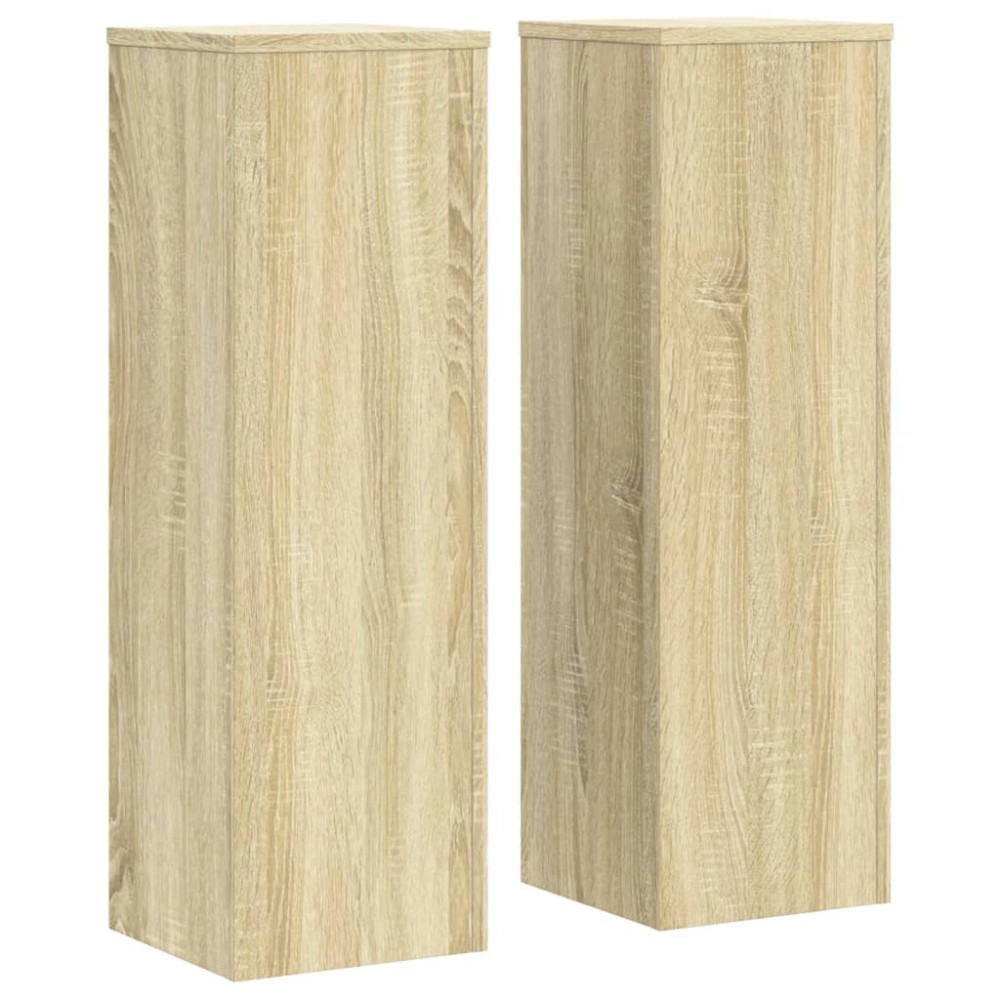 vidaXL Suporturi de plante, 2 buc., stejar sonoma, 25x25x80 cm, lemn