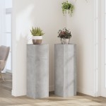 vidaXL Suport de plante, 2 buc., gri beton, 25x25x80 cm lemn prelucrat vidaXL Suport de plante, 2 buc., gri beton, 25x25x80 cm lemn prelucrat