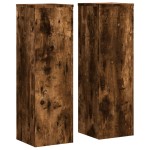 vidaXL Suporturi de plante 2 buc. stejar fumuriu 25x25x80 cm lemn vidaXL Suporturi de plante 2 buc. stejar fumuriu 25x25x80 cm lemn