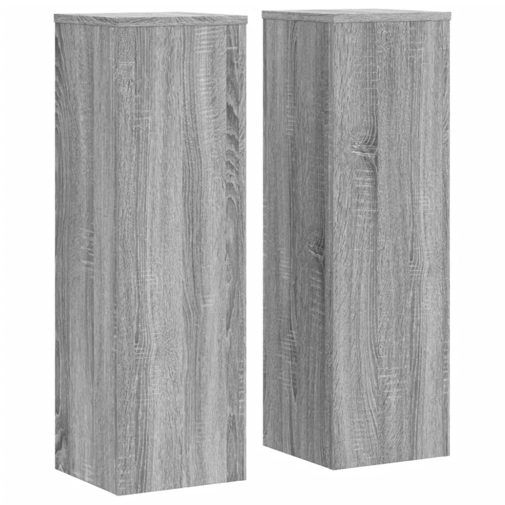 vidaXL Suporturi de plante 2 buc. gri sonoma 25x25x80cm lemn prelucrat
