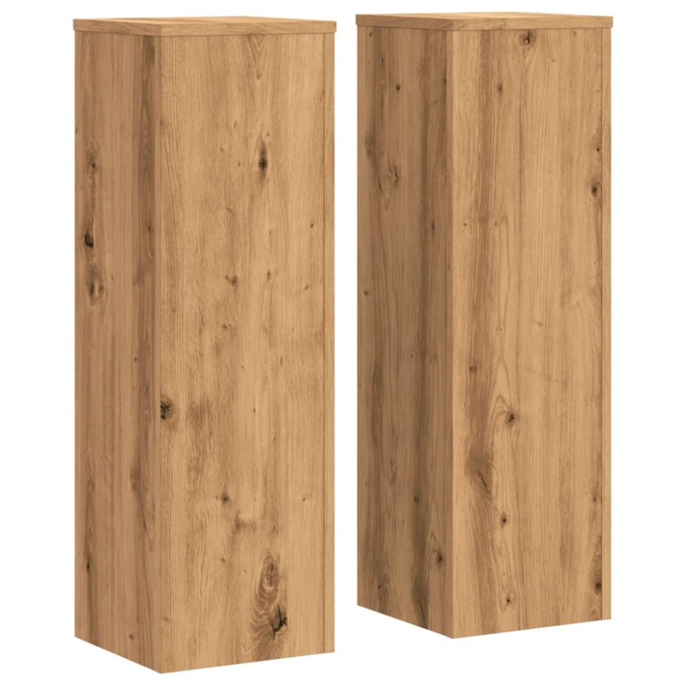 vidaXL Suporturi de plante, 2 buc., stejar artizanal, 25x25x80cm, lemn