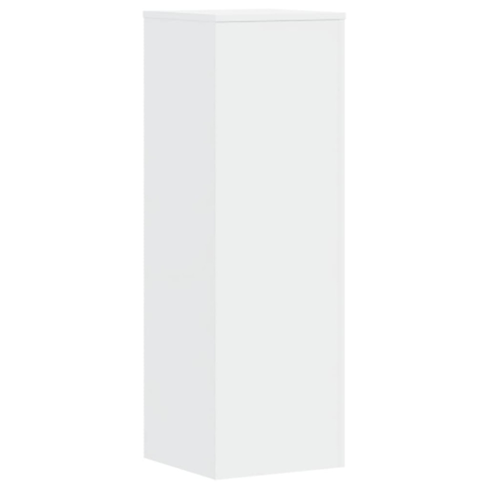 vidaXL Suport de plante, alb, 33x33x100 cm, lemn prelucrat