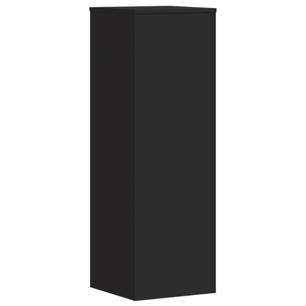 vidaXL Suport de plante, negru, 33x33x100 cm, lemn prelucrat