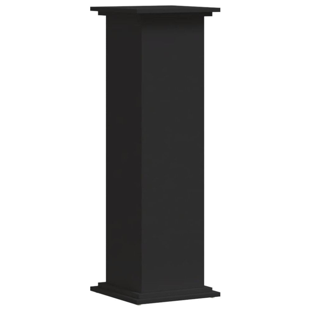 vidaXL Suport de plante, negru, 33x33x100 cm, lemn prelucrat