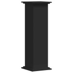 vidaXL Suport de plante, negru, 33x33x100 cm, lemn prelucrat