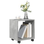 vidaXL Dulap cu roți, gri beton, 37x33x42,5 cm, lemn prelucrat
