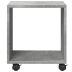 vidaXL Dulap cu roți, gri beton, 37x33x42,5 cm, lemn prelucrat