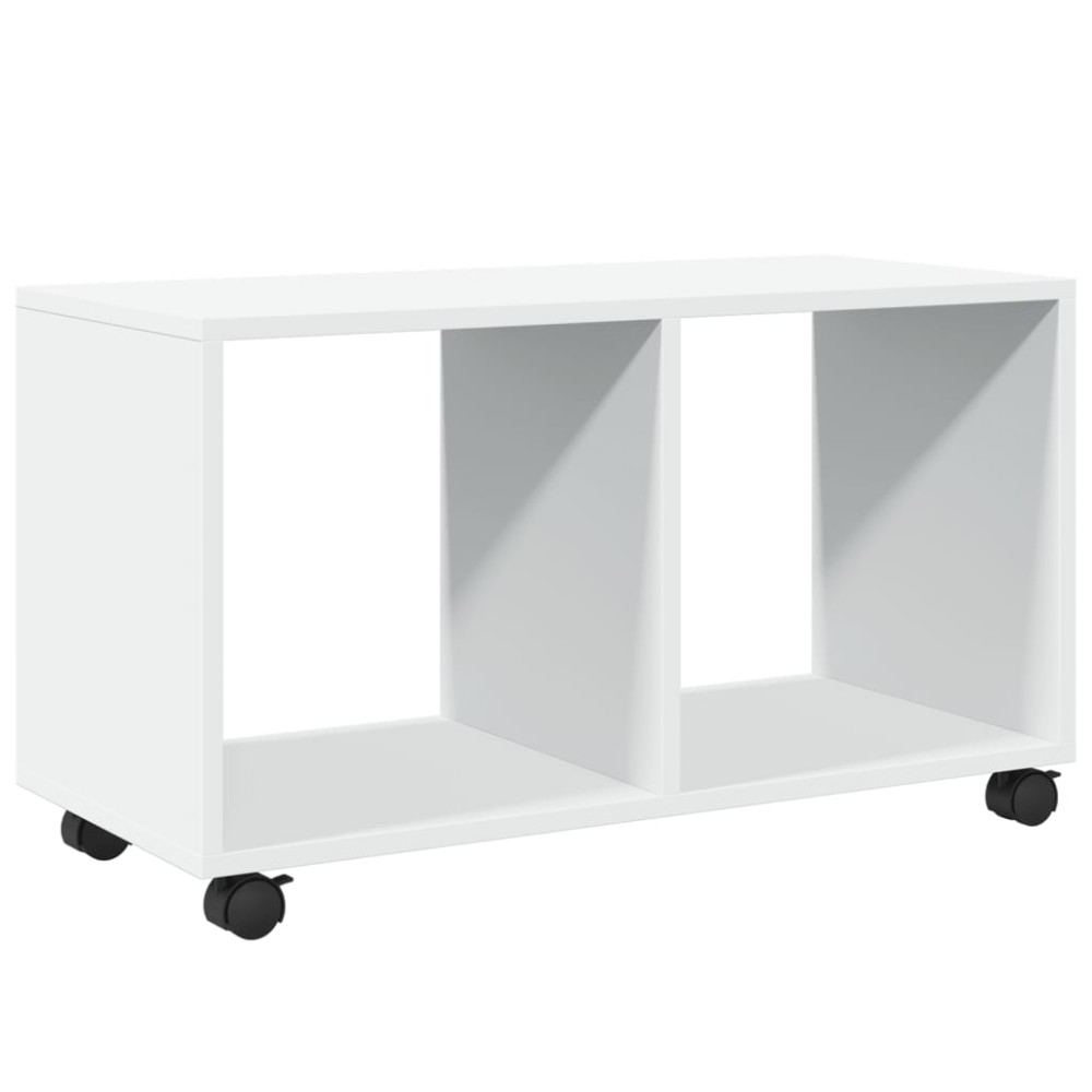 vidaXL Dulap cu roți, alb, 72x33x42,5 cm, lemn prelucrat