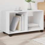 vidaXL Dulap cu roți, alb, 72x33x42,5 cm, lemn prelucrat vidaXL Dulap cu roți, alb, 72x33x42,5 cm, lemn prelucrat