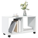vidaXL Dulap cu roți, alb, 72x33x42,5 cm, lemn prelucrat vidaXL Dulap cu roți, alb, 72x33x42,5 cm, lemn prelucrat