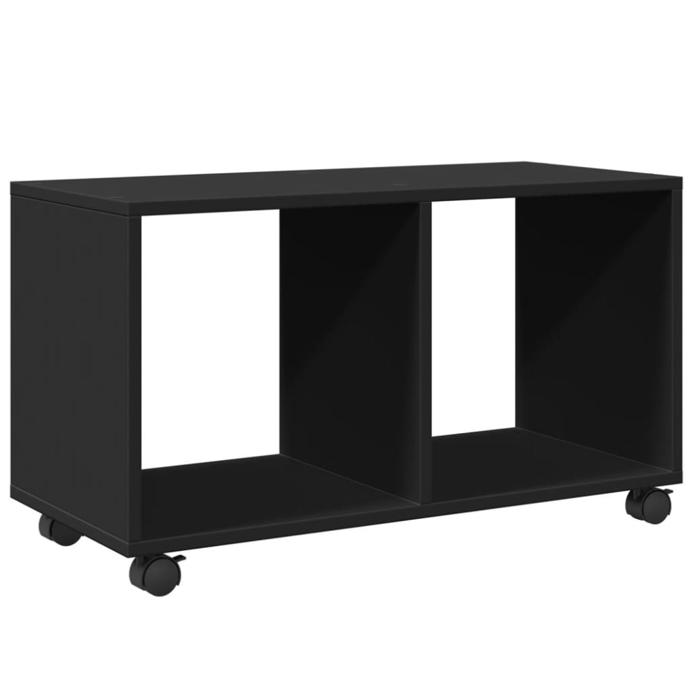 vidaXL Dulap cu roți, negru, 72x33x42,5 cm, lemn prelucrat