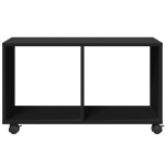 vidaXL Dulap cu roți, negru, 72x33x42,5 cm, lemn prelucrat vidaXL Dulap cu roți, negru, 72x33x42,5 cm, lemn prelucrat