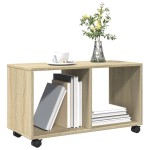 vidaXL Dulap cu roți, stejar sonoma, 72x33x42,5 cm, lemn prelucrat vidaXL Dulap cu roți, stejar sonoma, 72x33x42,5 cm, lemn prelucrat
