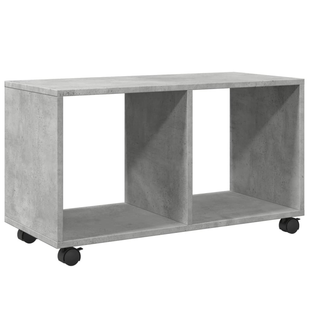 vidaXL Dulap cu roți, gri beton, 72x33x42,5 cm, lemn prelucrat