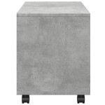 vidaXL Dulap cu roți, gri beton, 72x33x42,5 cm, lemn prelucrat vidaXL Dulap cu roți, gri beton, 72x33x42,5 cm, lemn prelucrat