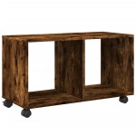 vidaXL Dulap cu roți, stejar fumuriu, 72x33x42,5cm, lemn prelucrat