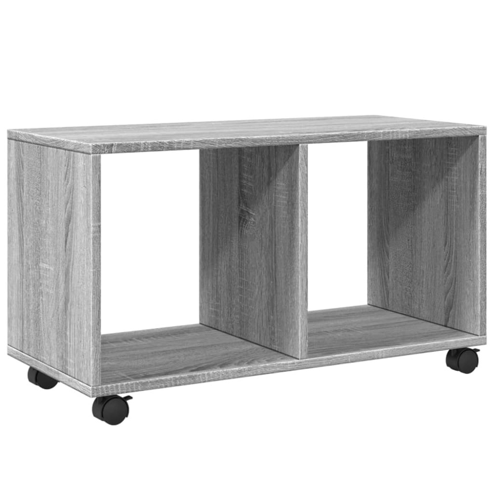 vidaXL Dulap cu roți, gri sonoma, 72x33x42,5 cm, lemn prelucrat