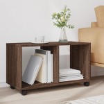 vidaXL Dulap cu roți, stejar maro, 72x33x42,5 cm, lemn prelucrat vidaXL Dulap cu roți, stejar maro, 72x33x42,5 cm, lemn prelucrat