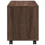 vidaXL Dulap cu roți, stejar maro, 72x33x42,5 cm, lemn prelucrat vidaXL Dulap cu roți, stejar maro, 72x33x42,5 cm, lemn prelucrat