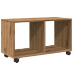 vidaXL Dulap cu roți, stejar artizanal, 72x33x42,5 cm, lemn prelucrat vidaXL Dulap cu roți, stejar artizanal, 72x33x42,5 cm, lemn prelucrat