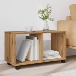 vidaXL Dulap cu roți, stejar artizanal, 72x33x42,5 cm, lemn prelucrat vidaXL Dulap cu roți, stejar artizanal, 72x33x42,5 cm, lemn prelucrat