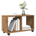 vidaXL Dulap cu roți, stejar artizanal, 72x33x42,5 cm, lemn prelucrat vidaXL Dulap cu roți, stejar artizanal, 72x33x42,5 cm, lemn prelucrat