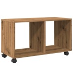 vidaXL Dulap cu roți, stejar artizanal, 72x33x42,5 cm, lemn prelucrat vidaXL Dulap cu roți, stejar artizanal, 72x33x42,5 cm, lemn prelucrat