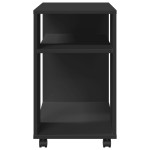 vidaXL Masă laterală cu roți, negru, 70x35x60 cm, lemn prelucrat vidaXL Masă laterală cu roți, negru, 70x35x60 cm, lemn prelucrat