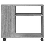 vidaXL Masă laterală cu roți, gri sonoma 70x35x60 cm lemn prelucrat vidaXL Masă laterală cu roți, gri sonoma 70x35x60 cm lemn prelucrat