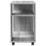 vidaXL Masă laterală cu roți, gri sonoma 70x35x60 cm lemn prelucrat vidaXL Masă laterală cu roți, gri sonoma 70x35x60 cm lemn prelucrat
