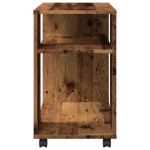 vidaXL Masă laterală cu roți, negru, 70x35x60 cm, lemn prelucrat vidaXL Masă laterală cu roți, negru, 70x35x60 cm, lemn prelucrat