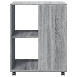 vidaXL Masă laterală cu roți, gri sonoma 55x60x78 cm lemn prelucrat vidaXL Masă laterală cu roți, gri sonoma 55x60x78 cm lemn prelucrat