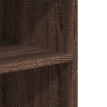 vidaXL Masă laterală cu roți stejar maro 55x60x78 cm lemn prelucrat vidaXL Masă laterală cu roți stejar maro 55x60x78 cm lemn prelucrat