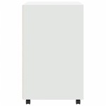 vidaXL Dulap cu roți, alb, 60x48x81 cm, lemn prelucrat vidaXL Dulap cu roți, alb, 60x48x81 cm, lemn prelucrat