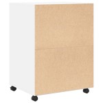 vidaXL Dulap cu roți, alb, 60x48x81 cm, lemn prelucrat vidaXL Dulap cu roți, alb, 60x48x81 cm, lemn prelucrat