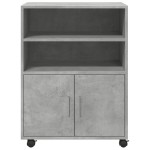 vidaXL Dulap cu roți, gri beton, 60x48x81 cm, lemn prelucrat vidaXL Dulap cu roți, gri beton, 60x48x81 cm, lemn prelucrat
