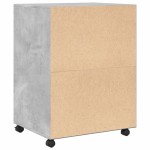 vidaXL Dulap cu roți, gri beton, 60x48x81 cm, lemn prelucrat vidaXL Dulap cu roți, gri beton, 60x48x81 cm, lemn prelucrat