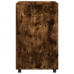 vidaXL Dulap cu roți, stejar fumuriu, 60x48x81 cm, lemn prelucrat vidaXL Dulap cu roți, stejar fumuriu, 60x48x81 cm, lemn prelucrat