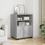 vidaXL Dulap cu roți, gri sonoma, 60x48x81 cm, lemn compozit vidaXL Dulap cu roți, gri sonoma, 60x48x81 cm, lemn compozit