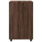 vidaXL Dulap cu roți, stejar maro, 60x48x81 cm, lemn compozit vidaXL Dulap cu roți, stejar maro, 60x48x81 cm, lemn compozit