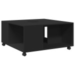 vidaXL Măsuță de cafea, negru, 80x80x40 cm, lemn prelucrat vidaXL Măsuță de cafea, negru, 80x80x40 cm, lemn prelucrat