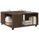 vidaXL Măsuță de cafea, stejar maro, 80x80x40 cm, lemn prelucrat vidaXL Măsuță de cafea, stejar maro, 80x80x40 cm, lemn prelucrat